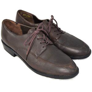 Westies Franklyn Lace Up Point Oxford Loafer Brown Leather Women Shoes Vintage 8